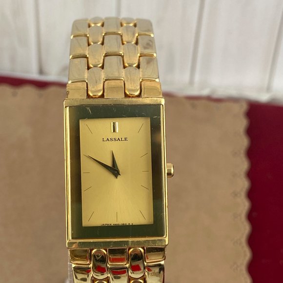 18 Karat Heavy Gold Plated Lassale by Seiko Watch - Picture 4 of 8
